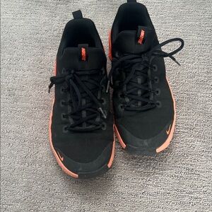 Nike Black with Orange Trim Athletic Shoes